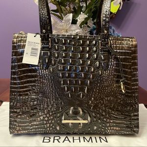 🪵 🪵 HARD TO FIND COLOR! NWT Brahmin Ironwood Anywhere Tote Bag